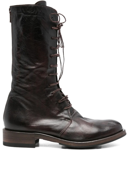  Shoto 30mm Lace-up Leather Boots - Black 