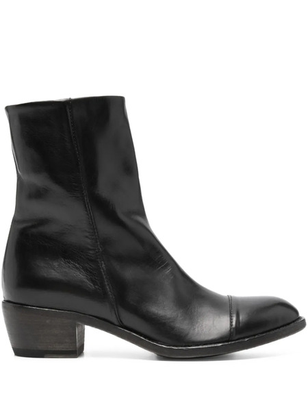  Shoto 45mm Zip-fastening Leather Boots - Black 