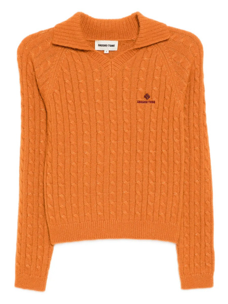  Shushu/tong Logo-embroidered Top - Orange 