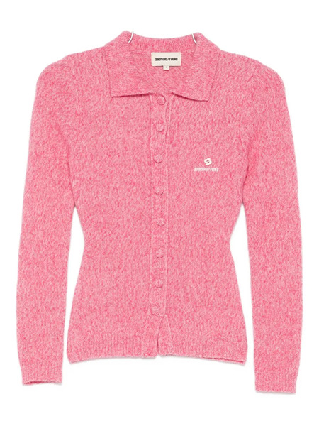  Shushu/tong Polo-collar Cardigan - Pink 