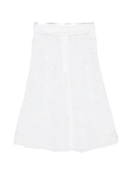  Shushu/tong Threadwork Knit Skirt - White 