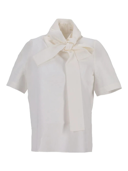  Shushu/tong Tie-neck Blouse - White 