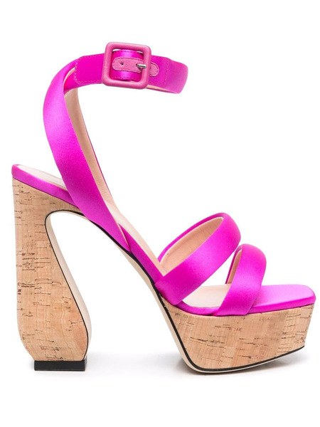  Si Rossi Antonia Satin Sandals - Pink 