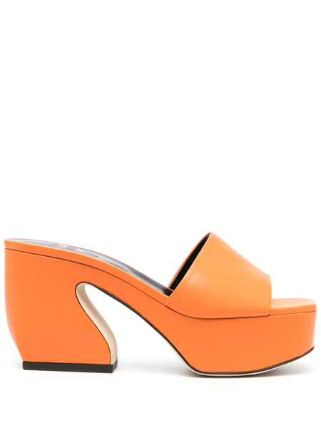  Si Rossi 95mm Sculpted-heel Sandals - Orange 