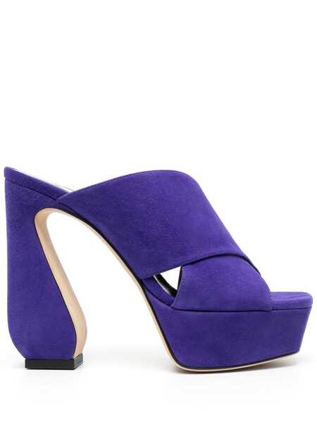  Si Rossi 135mm Slip-on Sandals - Purple 