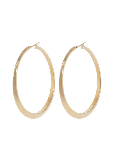  Sidney Garber 18k Rose Gold Oval Hoop Earrings 