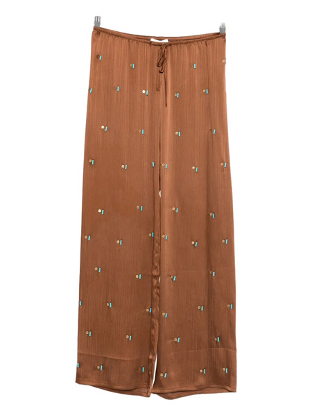  Siedres Manoce Embellished Drawstring Trousers - Brown 