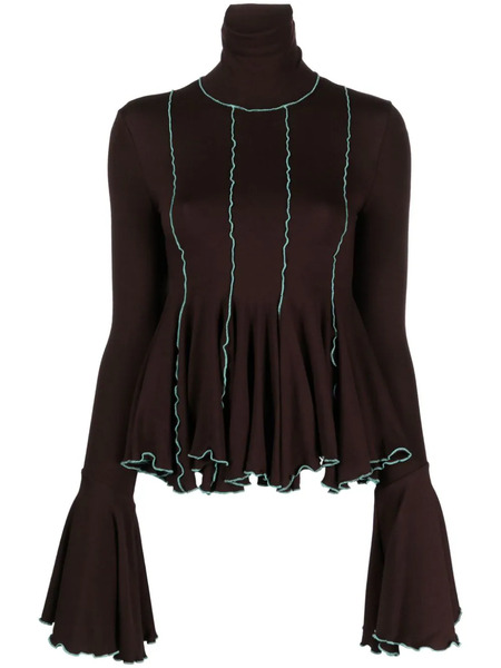  Siedres Renti Contrast-stitching Jumper - Brown 