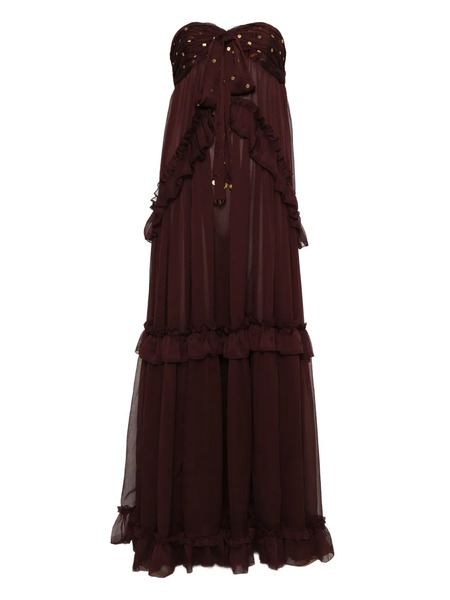  Siedres Sequin-embellished Maxi Dress - Brown 