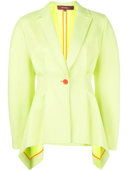 Sies Marjan Neon Draped Blazer - Yellow 