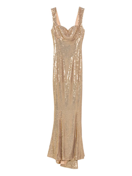  Silk Love & Lace Annabel Sequin Maxi Dress - Gold 