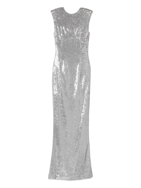  Silk Love & Lace Jamila Sequin Maxi Dress - Silver 