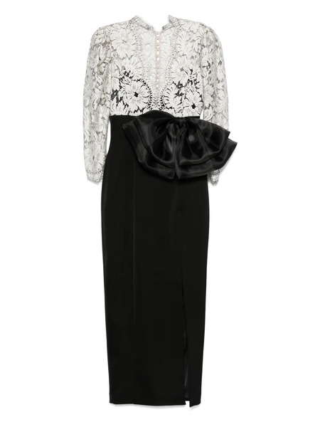  Silk Love & Lace Lace-bow Dress - Black 