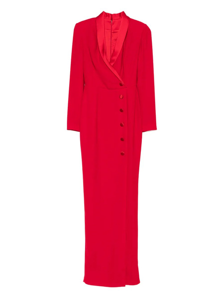  Silk Love & Lace Scarlet Button Maxi Dress - Red 