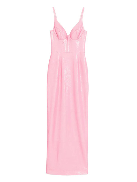  Silk Love & Lace Sequin-embellished Maxi Dress - Pink 