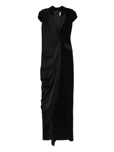  Silk Love & Lace Silk V-neck Dress - Black 