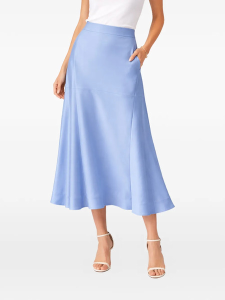  Silk95five Chamonix Flared Midi Skirt - Blue 