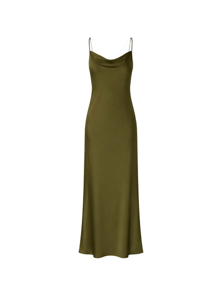  Silk95five Cowl-neck Maxi Dress - Green 