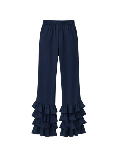  Silk95five Ruffled-detail Trousers - Blue 