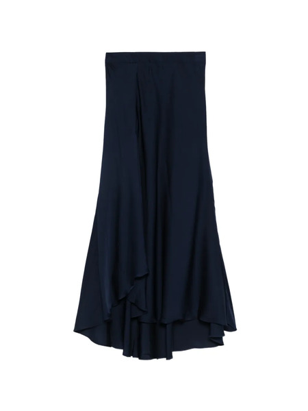  Silk95five Sirene Draped Midi Skirt - Blue 