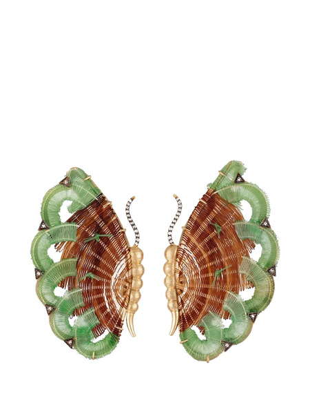  Silvia Furmanovich Butterfly Diamond Earrings - Gold 