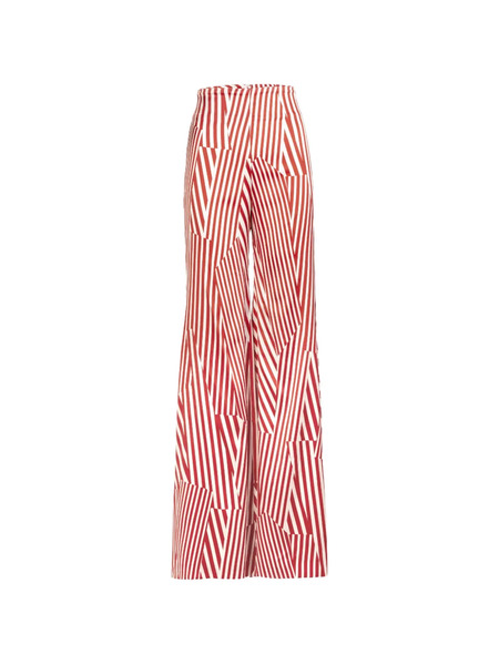  Silvia Tcherassi Andie Striped Trousers - Red 