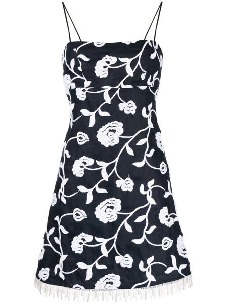  Silvia Tcherassi Balerina Floral-embroidered Minidress - Blue 