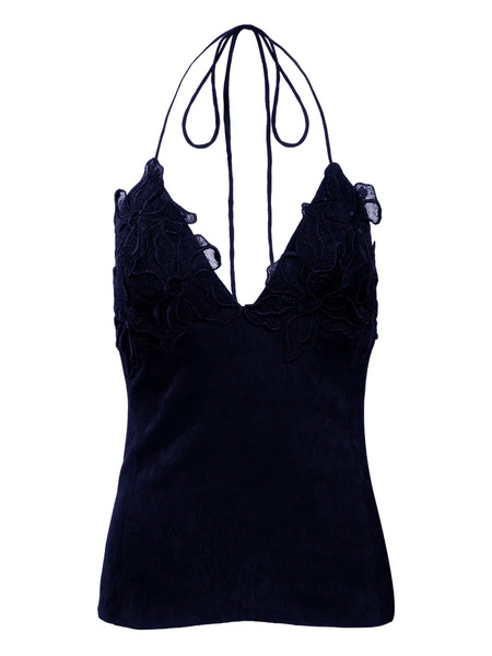  Silvia Tcherassi Diora Floral Lace Top - Black 