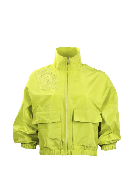  Silvia Tcherassi Donata Floral-appliqué Jacket - Yellow 
