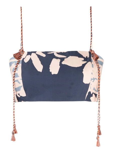  Silvia Tcherassi Draped-tassel Cotton Corset - Pink 
