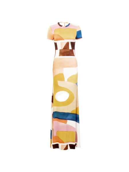  Silvia Tcherassi Ikia Printed Maxi Dress - Neutrals 
