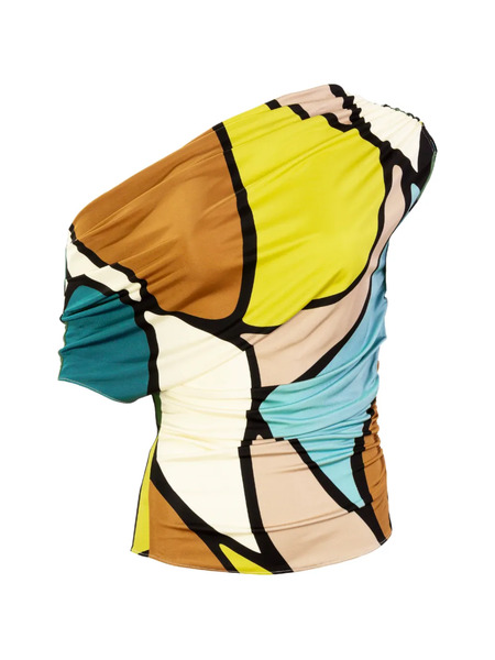  Silvia Tcherassi Indiana Abstract-print Blouse - Yellow 