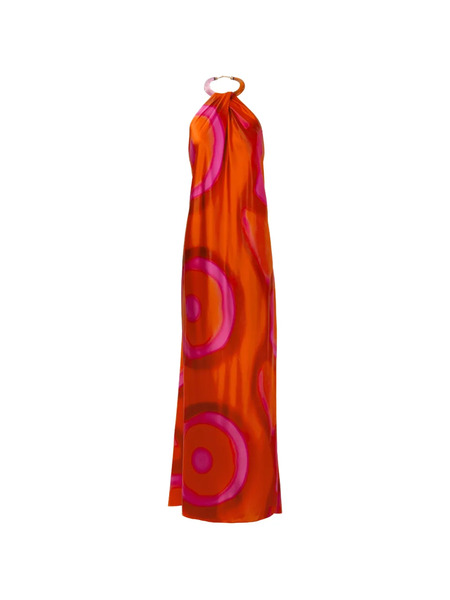  Silvia Tcherassi Jesse Halterneck Maxi Dress - Orange 