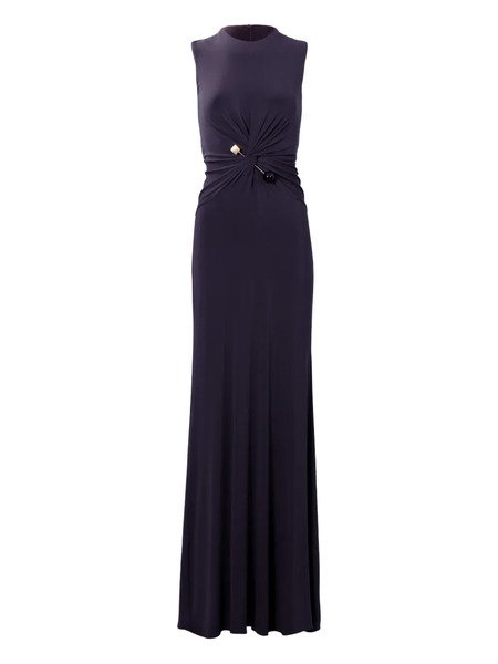  Silvia Tcherassi Nala Twisted-knot Maxi Dress - Black 