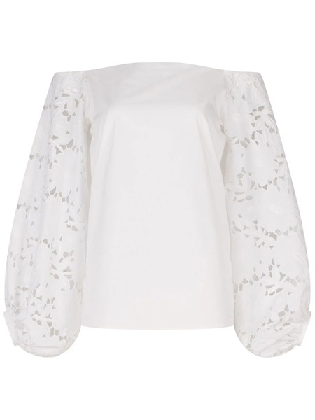  Silvia Tcherassi Stephanie Organic Cotton Off-shoulder Blouse - White 