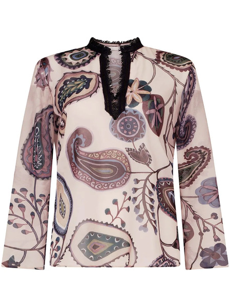  Silvia Tcherassi Toscana Paisley-print Blouse - Pink 
