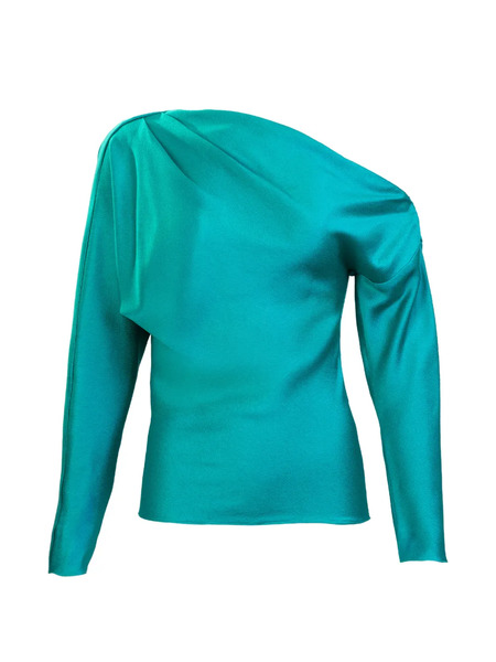  Silvia Tcherassi Viola One-shoulder Blouse - Blue 
