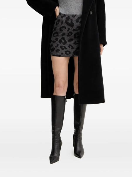  Silvian Heach Animal-print Zip Skirt - Grey 