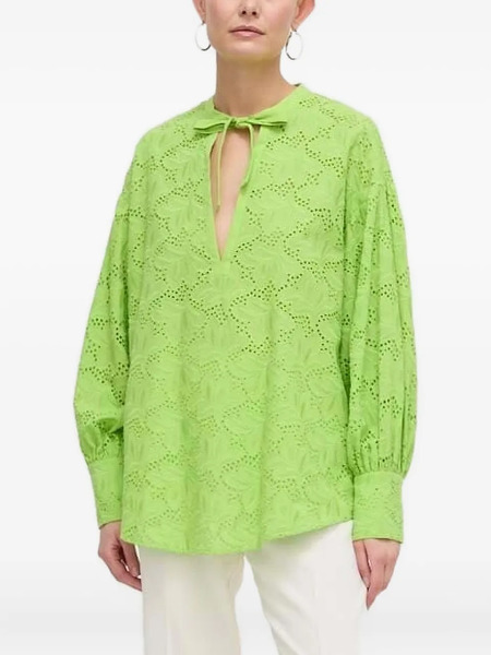  Silvian Heach Broderie-anglaise Blouse - Green 