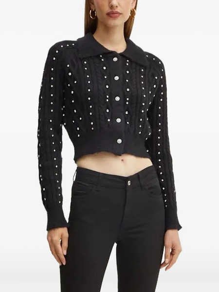  Silvian Heach Cable-knit Cardigan - Black 