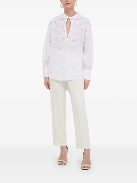  Silvian Heach Cut-out Details Blouse - White 