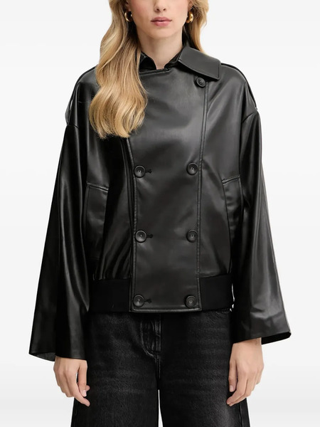  Silvian Heach Double-breasted Button Jacket - Black 