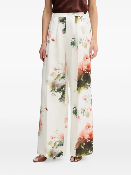  Silvian Heach Floral Palazzo Pants - White 