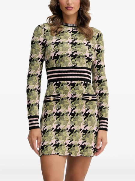  Silvian Heach Geometric-pattern Mini Dress - Green 