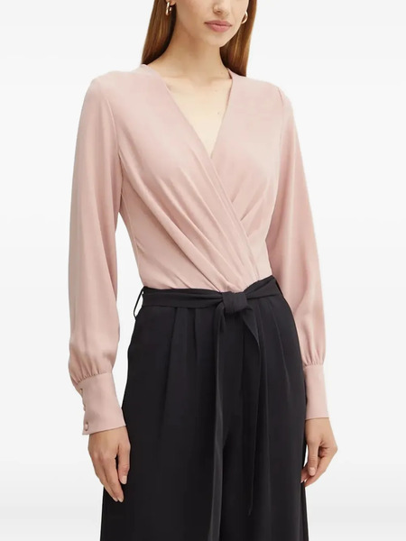  Silvian Heach Pleated Belted Jumpsuit - Pink 