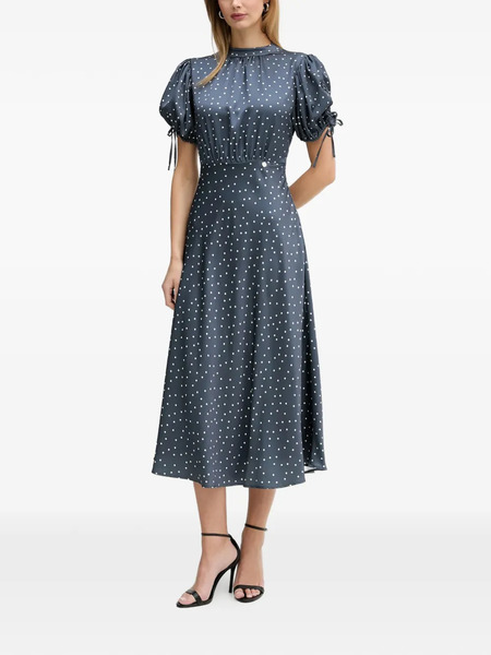  Silvian Heach Polka-dot Midi Dress - Blue 