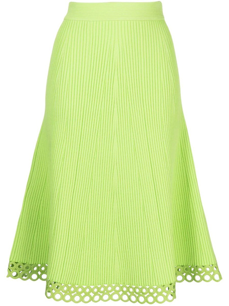 Simkhai A-line Ribbed Midi Skirt - Green 