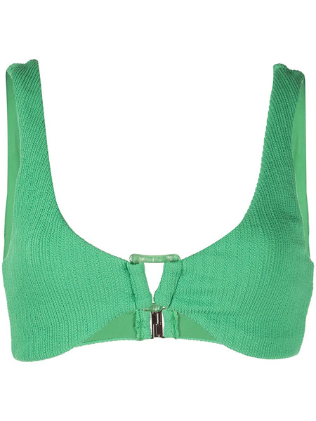 Simkhai Astrid Textured Bikini Top - Green 