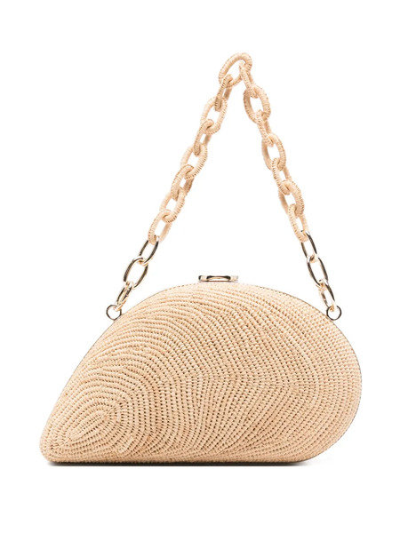  Simkhai Bridget Raffia Chain Clutch Bag - Neutrals 