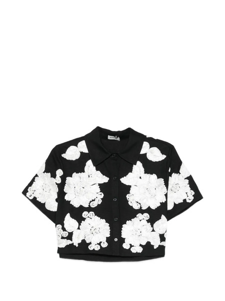 Simkhai Floral-appliqué Shirt - Black 
